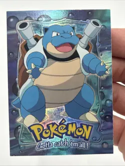 Blastoise 1999 Topps Pokemon Evolution HOLO RAINBOW FOIL E9 Of 12 BLUE LOGO - Image 1