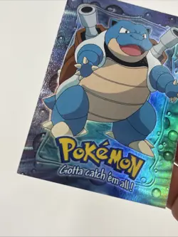 Blastoise 1999 Topps Pokemon Evolution HOLO RAINBOW FOIL E9 Of 12 BLUE LOGO - Image 2