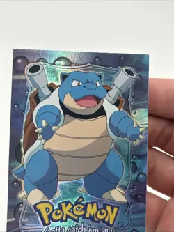 Blastoise 1999 Topps Pokemon Evolution HOLO RAINBOW FOIL E9 Of 12 BLUE LOGO - Image 3