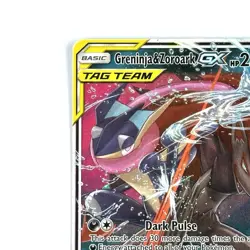 Greninja & Zoroark GX 107/214 Sm-Unbroken Bonds Full Art Ultra Rare Pokemon NM - Image 4
