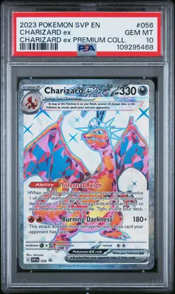 2023 POKEMON SVP EN-SV BLACK STAR PROMO #056 CHARIZARD EX PSA 10 - Image 1