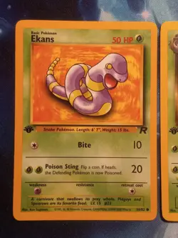 1999 Pokemon 1st Edition Ekans & Dark Arbok Team Rocket lot - non-holo. LP-NM - Image 2