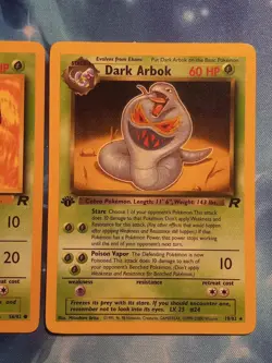 1999 Pokemon 1st Edition Ekans & Dark Arbok Team Rocket lot - non-holo. LP-NM - Image 3