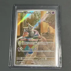 Mimikyu SVP 075 Black Star Promos Full Art Holo Paldean Fates Pokemon TCG NM - Image 3