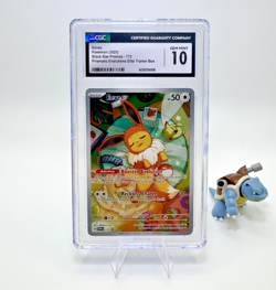 Pokemon Eevee #173 Black Star Promo 2025 Prismatic Evolutions CGC 10 Gem Mint - Image 1