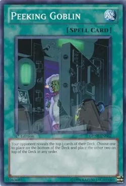 Yugioh - Peeking Goblin - 1st Edition NM - Plus Free Holographic Card - Image 1
