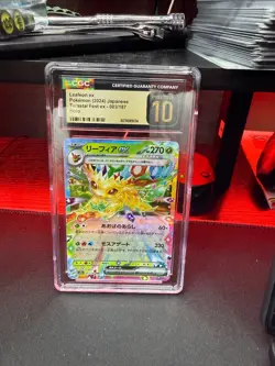 CGC 10 PRISTINE Leafeon Ex 003/187 HOLO Terastal Festival Pokemon Card - Image 1