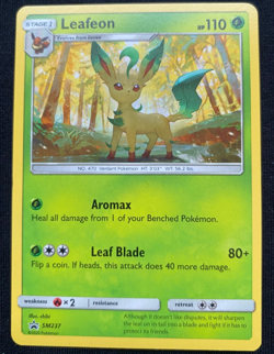Pokemon Leafeon Card SM237 Promo Non-Holo Rare (NM/LP) - Image 1