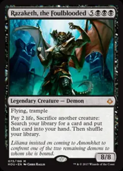 MTG English Razaketh, the Foulblooded NM Normal Hour of Devastation - Image 1
