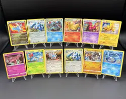 Lot of 12 Cracked Ice Holo Pokemon Cards Various Sets DMG-LP Mewtwo, Articuno - Image 1