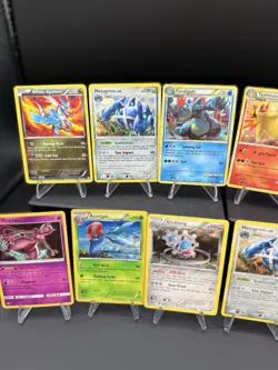 Lot of 12 Cracked Ice Holo Pokemon Cards Various Sets DMG-LP Mewtwo, Articuno - Image 2