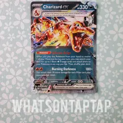 Pokemon Card Charizard Ex 125/197 Ultra Rare Scarlet Violet Obsidian Flames LP - Image 1
