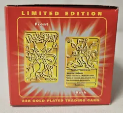 Vtg 1999 Pokemon Sealed Mewtwo 23K Gold-Plated Card #150 Burger King Red Box - Image 3