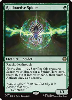 NM Radioactive Spider, MTG, Marvel's Spider-Man, Magic the Gathering, 111 - Image 1