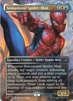 MTG Sensational Spider-Man (Borderless) (25) | NM | Spider-Man Eternal {SPE} - Image 1