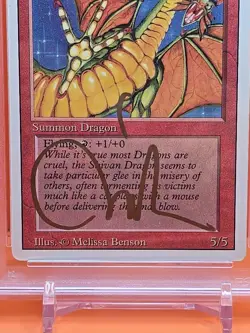 1994 MAGIC The Gathering SHIVAN DRAGON REVISED PSA/DNA CERTIFIED MELISSA BENSON - Image 2