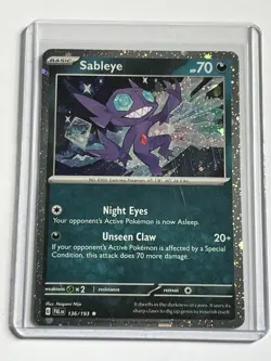 Sableye 136 / 193 Pokemon SV Paldea Evolved 2023 Near Mint Cosmos Holo Rare - Image 1