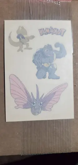 Pokemon 2000 Merlin tattoo 15/20 with coating ,Abra,Machoke,venomoth - Image 1