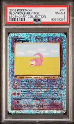Slowpoke 2002 Pokemon Legendary Collection Reverse Foil 93/110 PSA 8 LOW POP! - Image 1