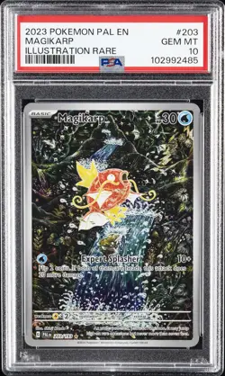 2023 POKEMON PAL EN-PALDEA EVOLVED ILLUSTRATION RARE #203 MAGIKARP PSA 10 - Image 1