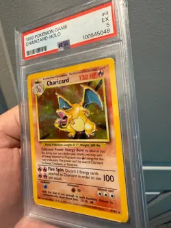 Charizard 4/102 PSA 5 1999 Base Set Unlimited Holo Pokemon WoTC Vintage PSA 5 - Image 4