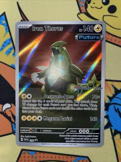 Iron Thorns SVP 098 Black Star Promo Pokemon Center Stamp NM Condition - Image 1