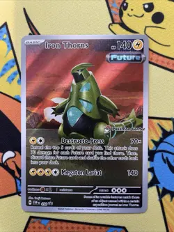 Iron Thorns SVP 098 Black Star Promo Pokemon Center Stamp NM Condition - Image 2