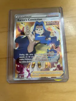 Pokemon TCG Karen's Conviction Sword & Shield Chilling Reign 193/198 Full Art - Image 1