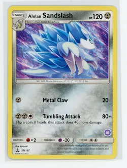 Pokemon TCG - Alolan Sandslash SM127 - Sun & Moon Promo - Black Star - Image 1