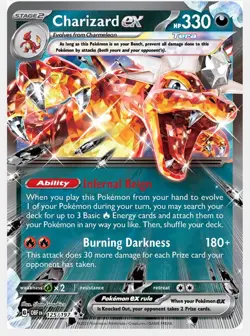 Pokemon TCG Charizard ex Sv03: Obsidian Flames 125/197 Holo Double Rare - Image 1