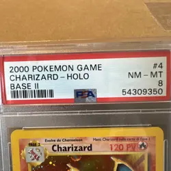 ⚡Mislabeled 2000 Pokemon Game Charizard Holo Italian #4 PSA NM-MT 8 Base Set⚡ - Image 3