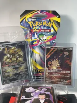 Alakazam STAMPED Pokemon Center 009 Promo SEALED + Team Rockets Meowth 203/182 - Image 1