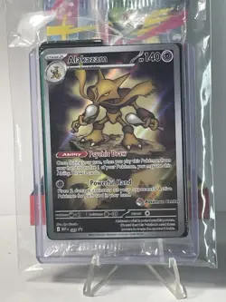 Alakazam STAMPED Pokemon Center 009 Promo SEALED + Team Rockets Meowth 203/182 - Image 3