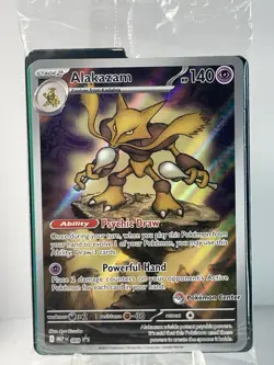 Alakazam STAMPED Pokemon Center 009 Promo SEALED + Team Rockets Meowth 203/182 - Image 4