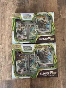 Pokemon Kleavor VSTAR Special Collection - 4 Booster Packs Each - LOT OF 2 NEW - Image 1