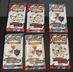 6 SEALED FUN PACK 2025 Pokemon TCG Destined Rivals & Journey Together Packs Lot - Image 1