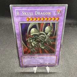 Yu-Gi-Oh! B. Skull Dragon Dragon BPT-005 Secret Rare Heavy Played Damaged Black - Image 1