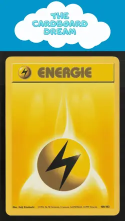 Lightning Energy Base Set #100/102 Common GERMAN Pokemon Card WotC - Image 1