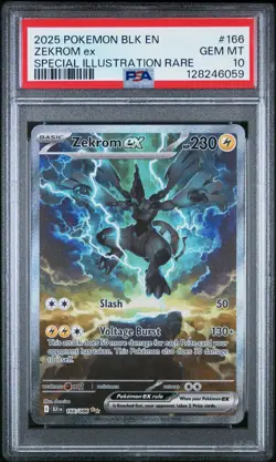 PSA 10 GEM MINT Zekrom ex 166/086 Black Bolt SIR Holo Pokemon Card - Image 1