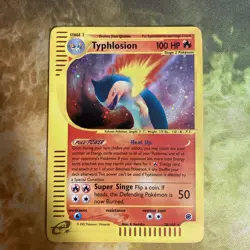 Pokemon TCG Typhlosion Expedition Base Set Reverse Holo Card 28/165 - Image 1