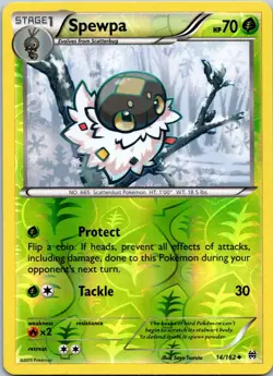 Spewpa 14/162 Uncommon XY - BREAKthrough Reverse Holo Pokemon Card NM-LP - Image 1