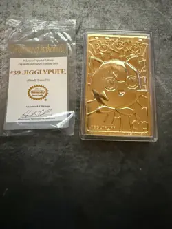 Jigglypuff Pokemon 23K Gold Plated Trading Card 1999 Burger King Limited Edition - Image 1