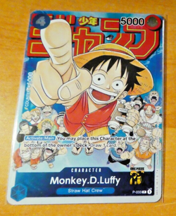 ONE PIECE ENGLISH CARD HOLO GAME CARTE Monkey.D.Luffy P-033 EN JCC MINT - Image 1
