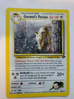 Giovanni's Persian Gym Pokemon Card Base Fossil WOTC NM U - Image 1