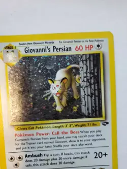 Giovanni's Persian Gym Pokemon Card Base Fossil WOTC NM U - Image 4