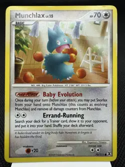 Munchlax 70/111 - Platinum Rising Rivals Pokemon Card Light Play - Image 1