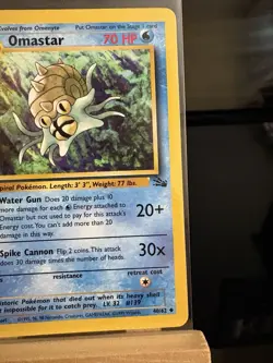 OMASTAR - 40/62 Fossil WotC LP/NM - Regular Uncommon - Pokemon TCG Card - Image 3