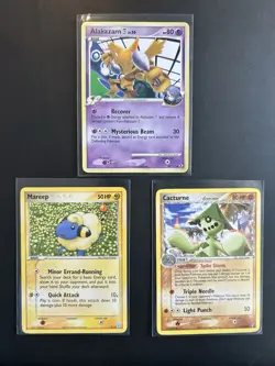 Pokemon Card Trio (Cacturne 15, Alakazam 38, Mareep 5) - Image 1