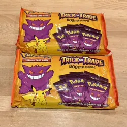 Pokemon 2022 Trick or Treat Trade BOOster Bundle 40 Packs Halloween Cards New x2 - Image 1