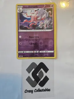 Pokemon Card Hisuian Zoroark 076/196 Lost Origin Reverse Holo Rare Mint Card - Image 1